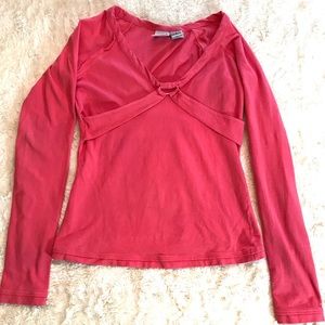 Armani Exchange Pink Long Sleeve Top